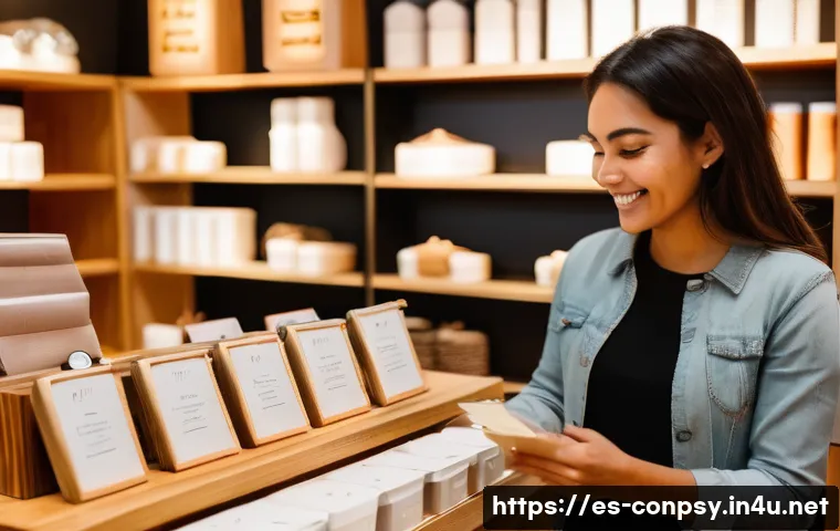 소비자 만족도와 감정적 반응의 상관관계 - A warm and inviting boutique store interior in a vibrant Spanish city, featuring soft warm lighting,...
