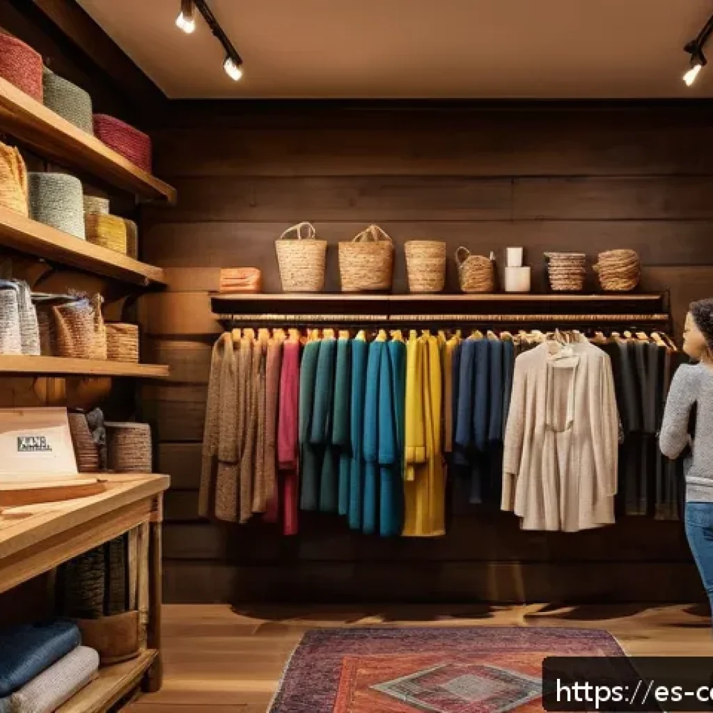 소비자의 감정적 선호 분석 - A vibrant, cozy Spanish boutique interior filled with warm lighting, soft ambient music notes floati...