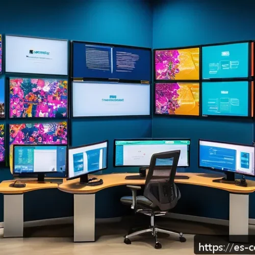 Home 30 소비자 감정 예측 모델 - A modern customer service center in a vibrant Latin American city, featuring diverse Hispanic employ...