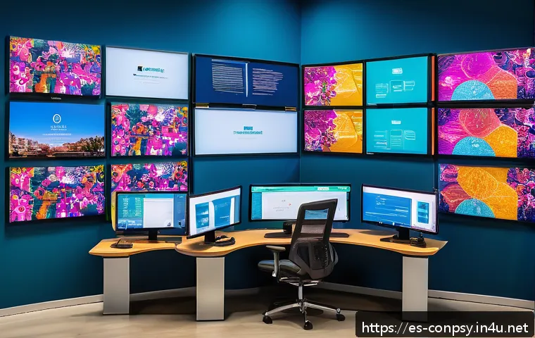 소비자 감정 예측 모델 - A modern customer service center in a vibrant Latin American city, featuring diverse Hispanic employ...